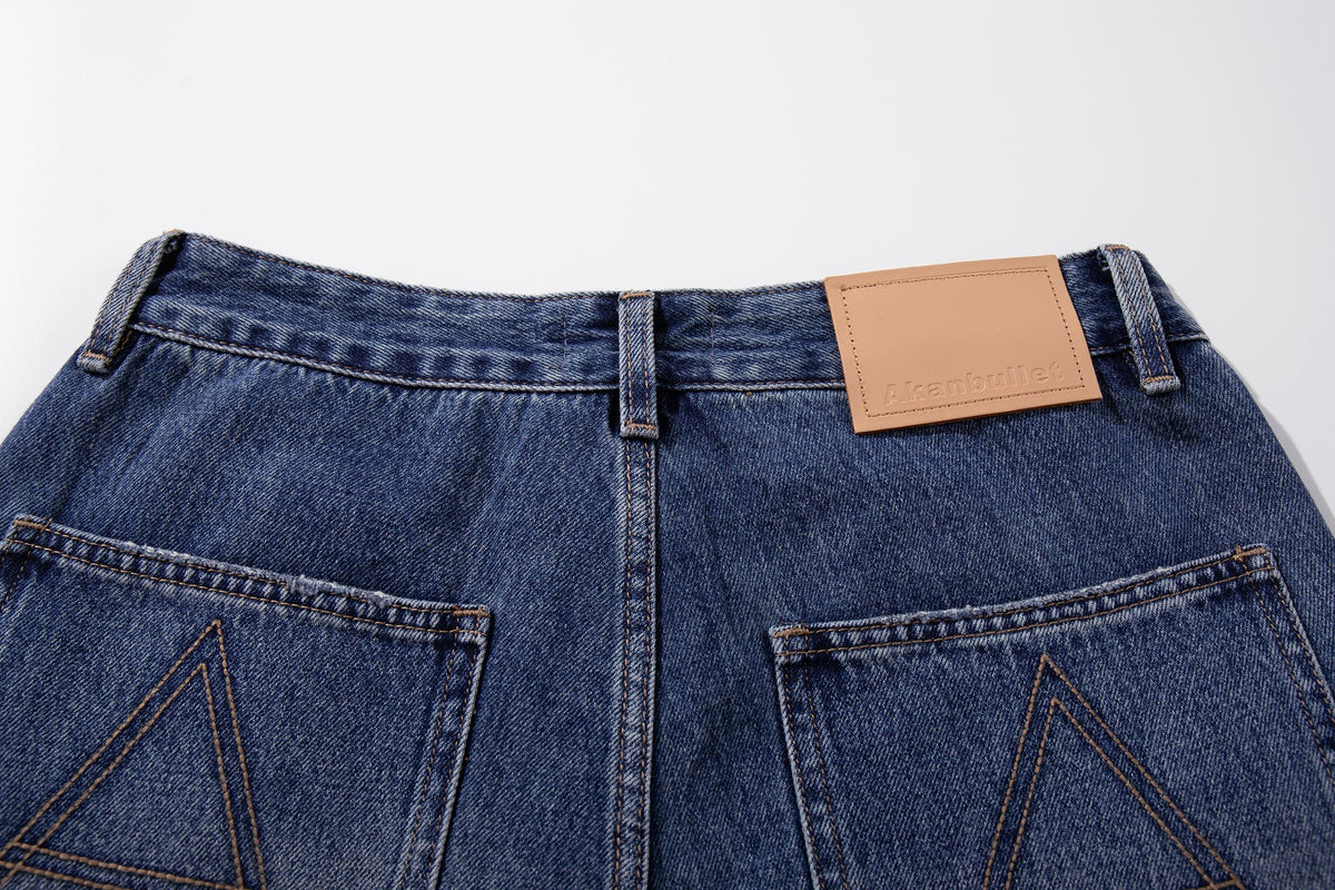 Madxmarx Rhinestone Utility Wide-Leg Jeans