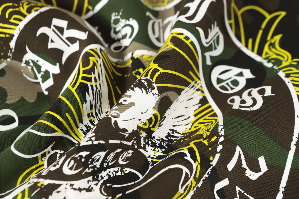 Madxmarx Camo Angel Graphic Zip Hoodie