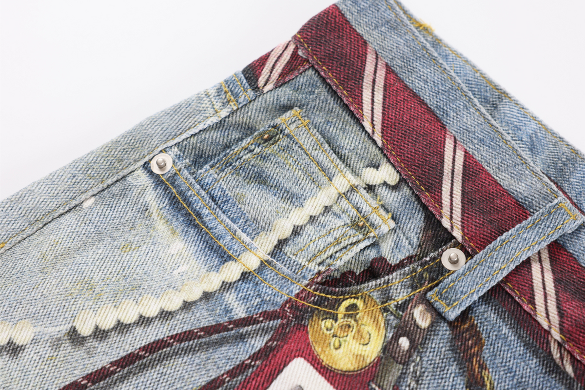 Jeans tonneau délavés à détails noués Madxmarx