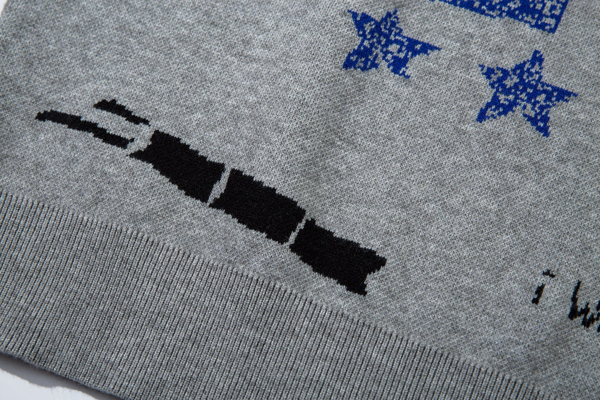 Madxmarx “NORTH17” Graphic Knit Sweater