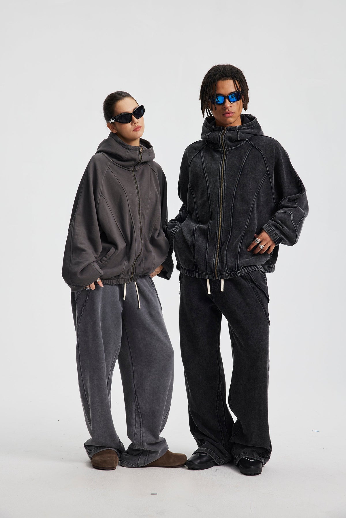 Madxmarx Curved-Seam Full-Zip Hoodie
