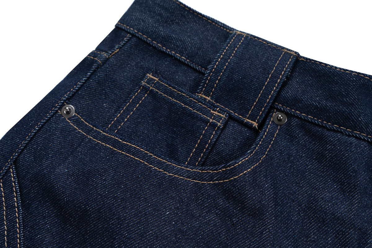 Madxmarx Curved-Cut Raw Denim Jeans