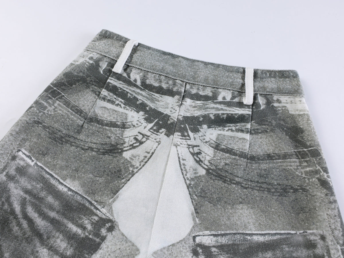 Madxmarx Graphic-Panel-Hose mit weitem Bein