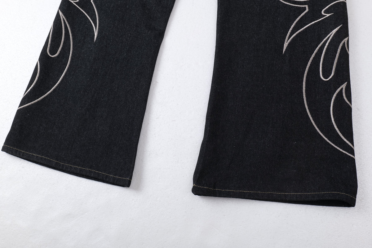 Madxmarx Tribal Embroidered Balloon Jeans