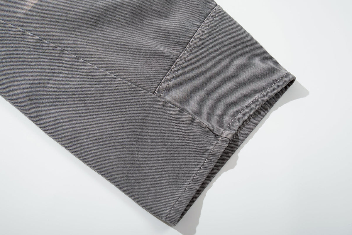 Madxmarx Strap-Detail Washed Wide-Leg Jeans