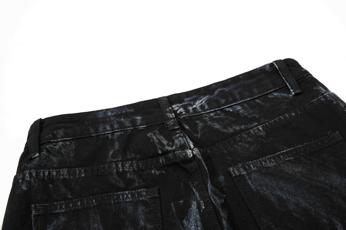 Madxmarx Washed Utility Flare Denim Jeans