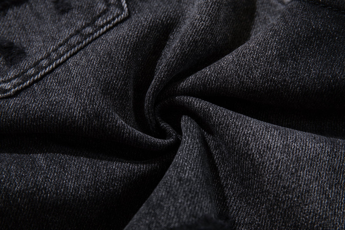 Madxmarx Jeans mit weitem Bein in beschichteter Distress-Optik