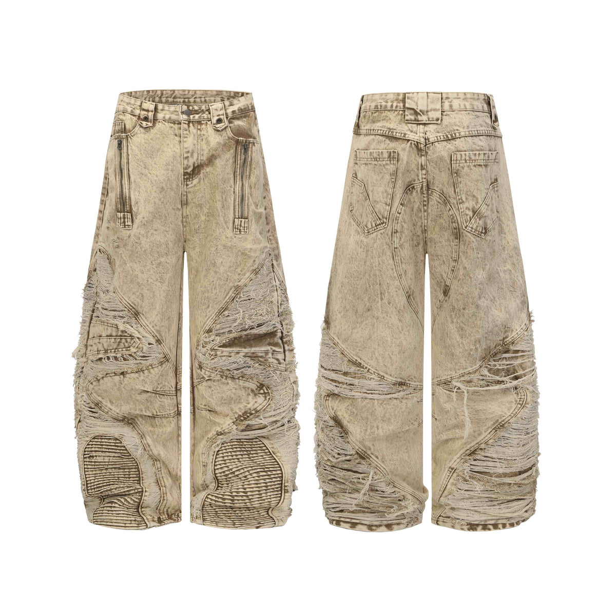 Madxmarx „Vintage Distressed Panel Jeans“