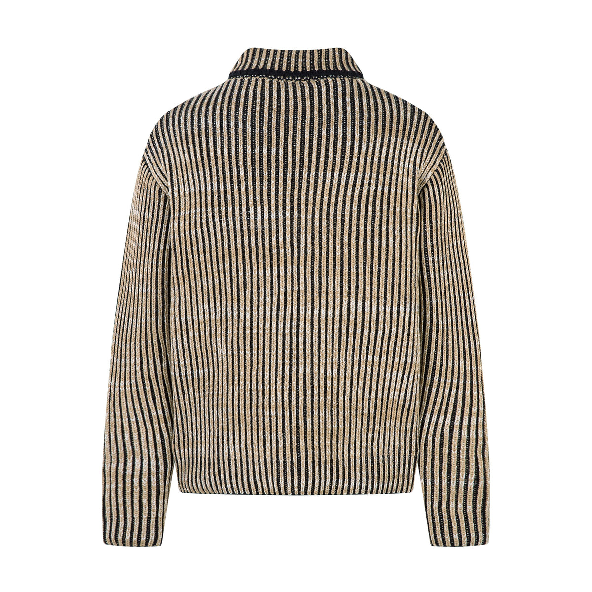 Madxmarx Striped Textured Zip Jacket