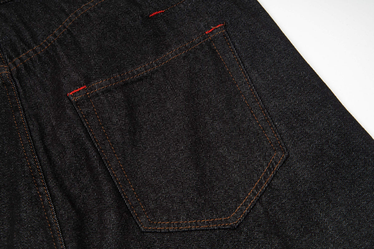 Pantalones de mezclilla de pierna ancha con cierre de gancho Madxmarx