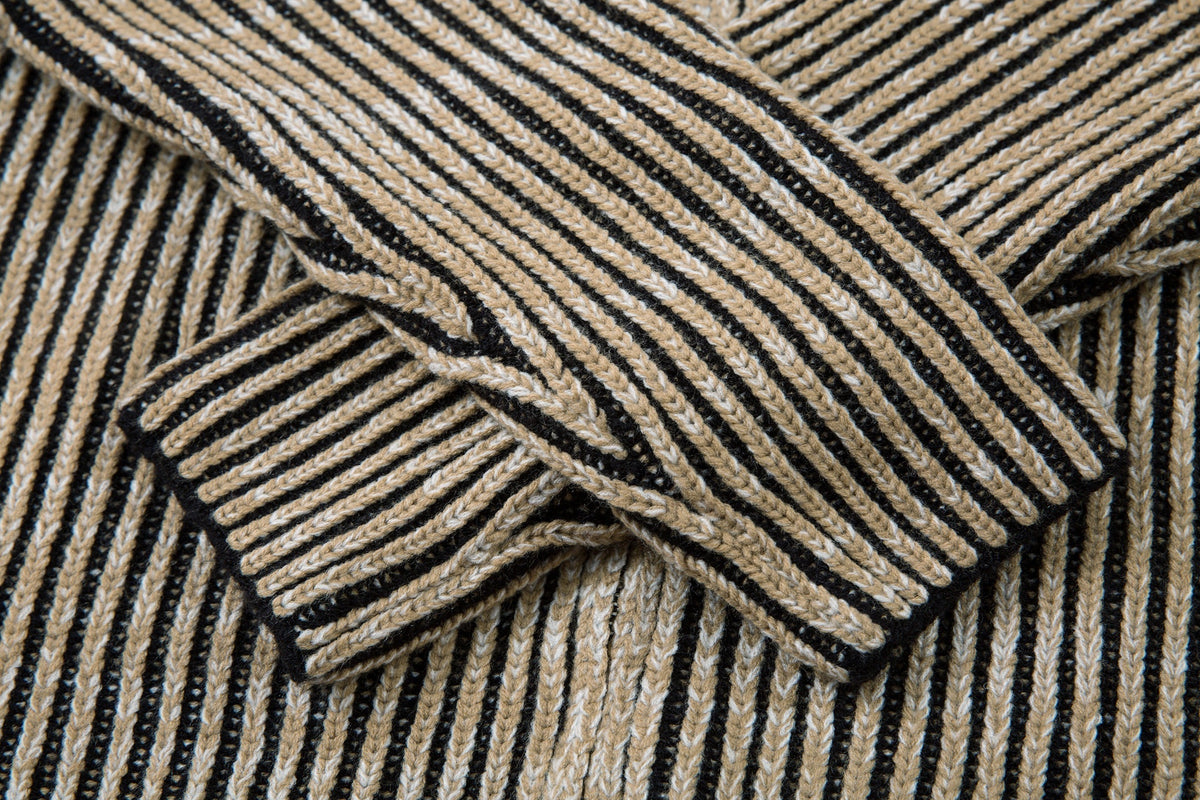 Madxmarx Striped Textured Zip Jacket