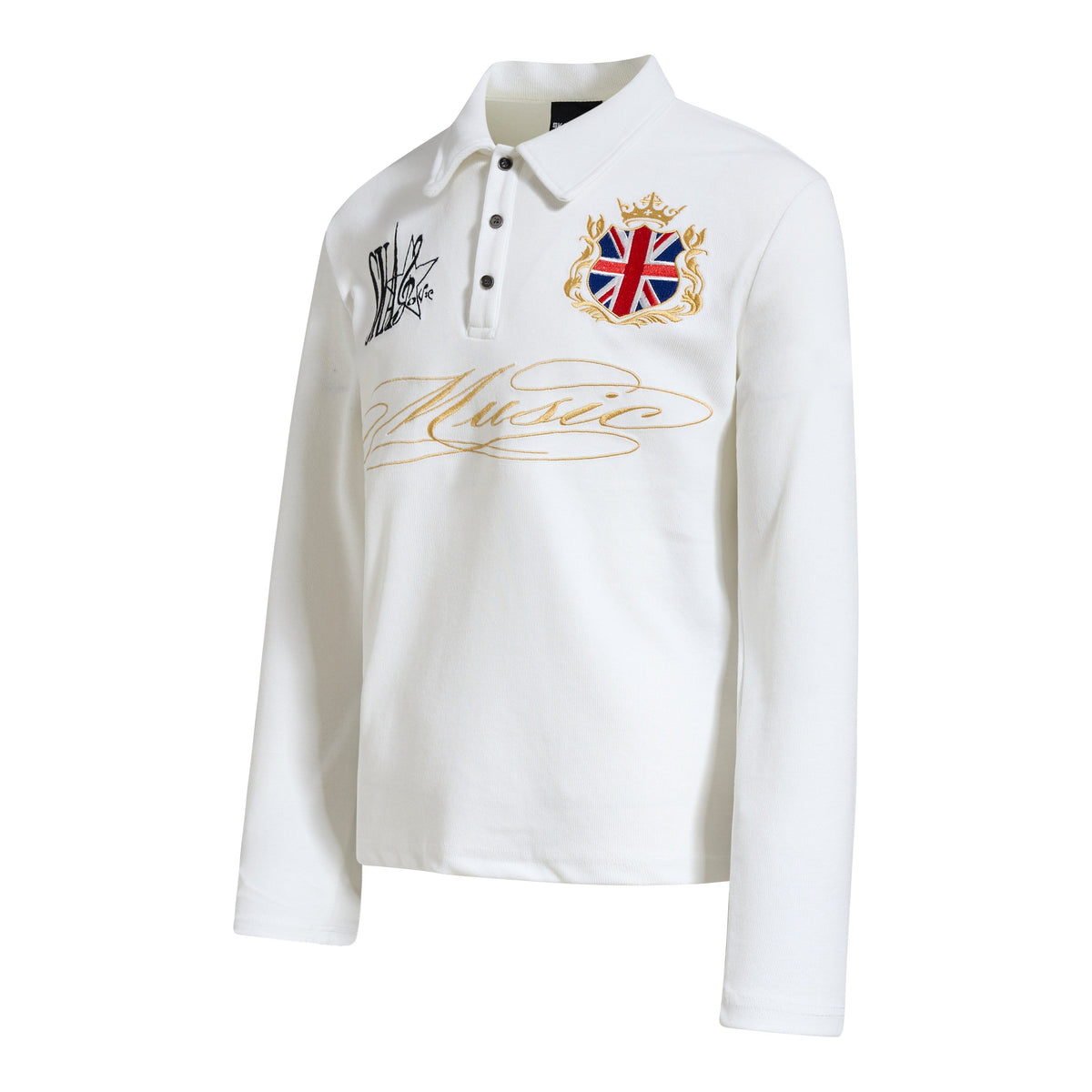 Madxmarx Crest Script Polo Long Sleeve