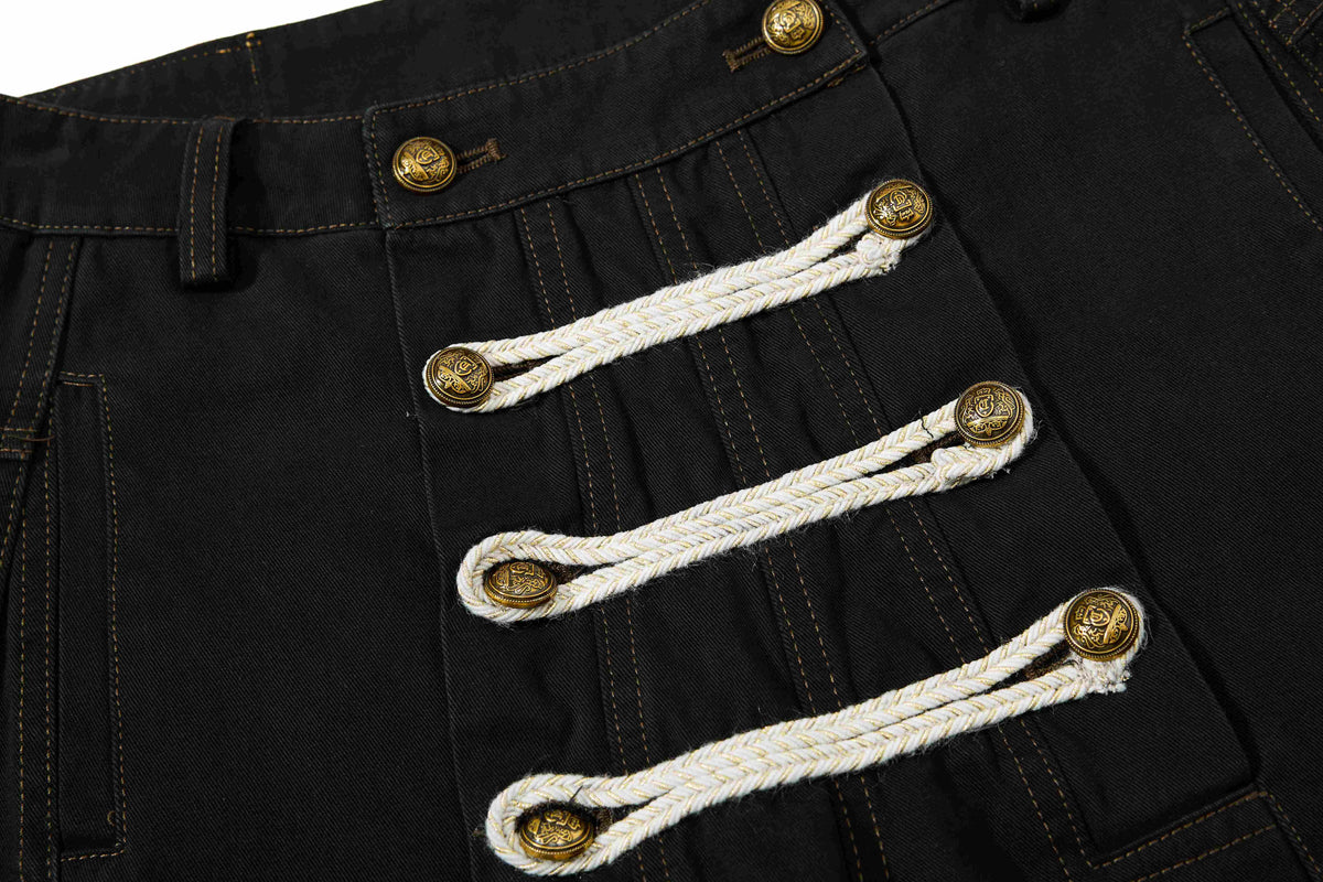 Madxmarx Military Rope Wide-Leg Pants