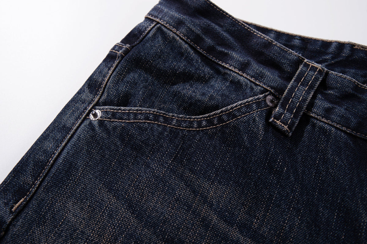Madxmarx Vintage Button-Fly Wide-Leg Jeans