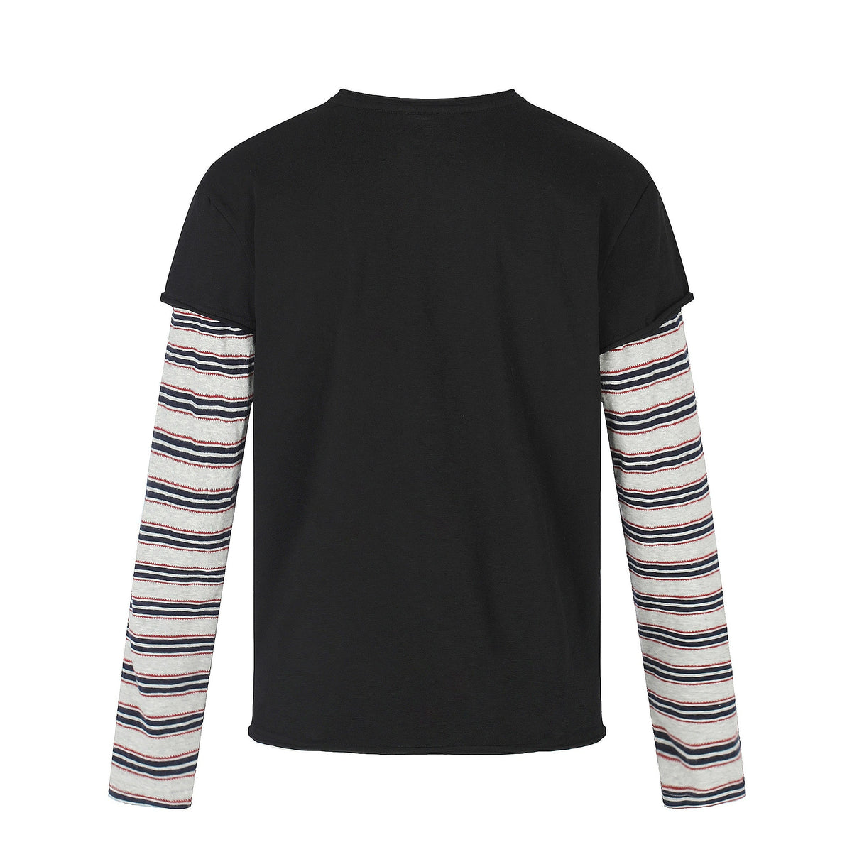 Madxmarx Layered Striped Graphic Long Sleeve Tee