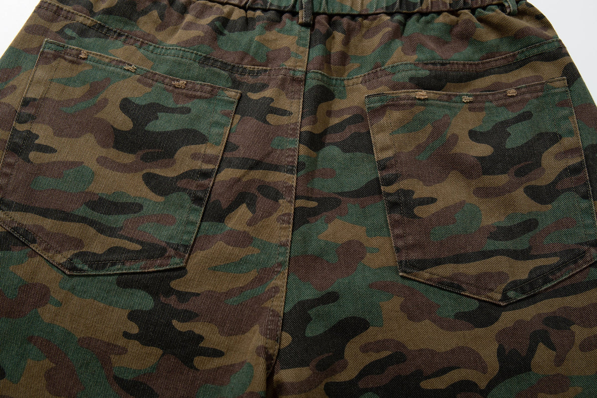 Madxmarx Camo-Stripe-Hose mit weitem Bein