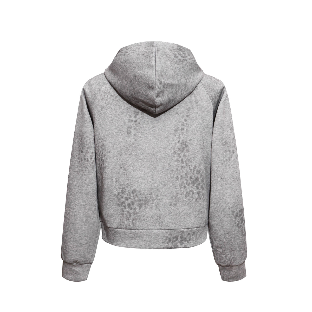 Madxmarx Leopard Stripe Crest Zip-Up Hoodie
