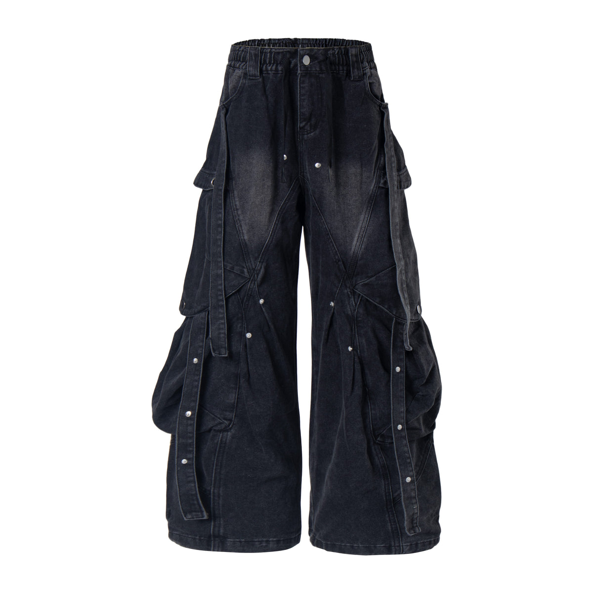 Madxmarx Multi-Pocket Baggy Denim Jeans