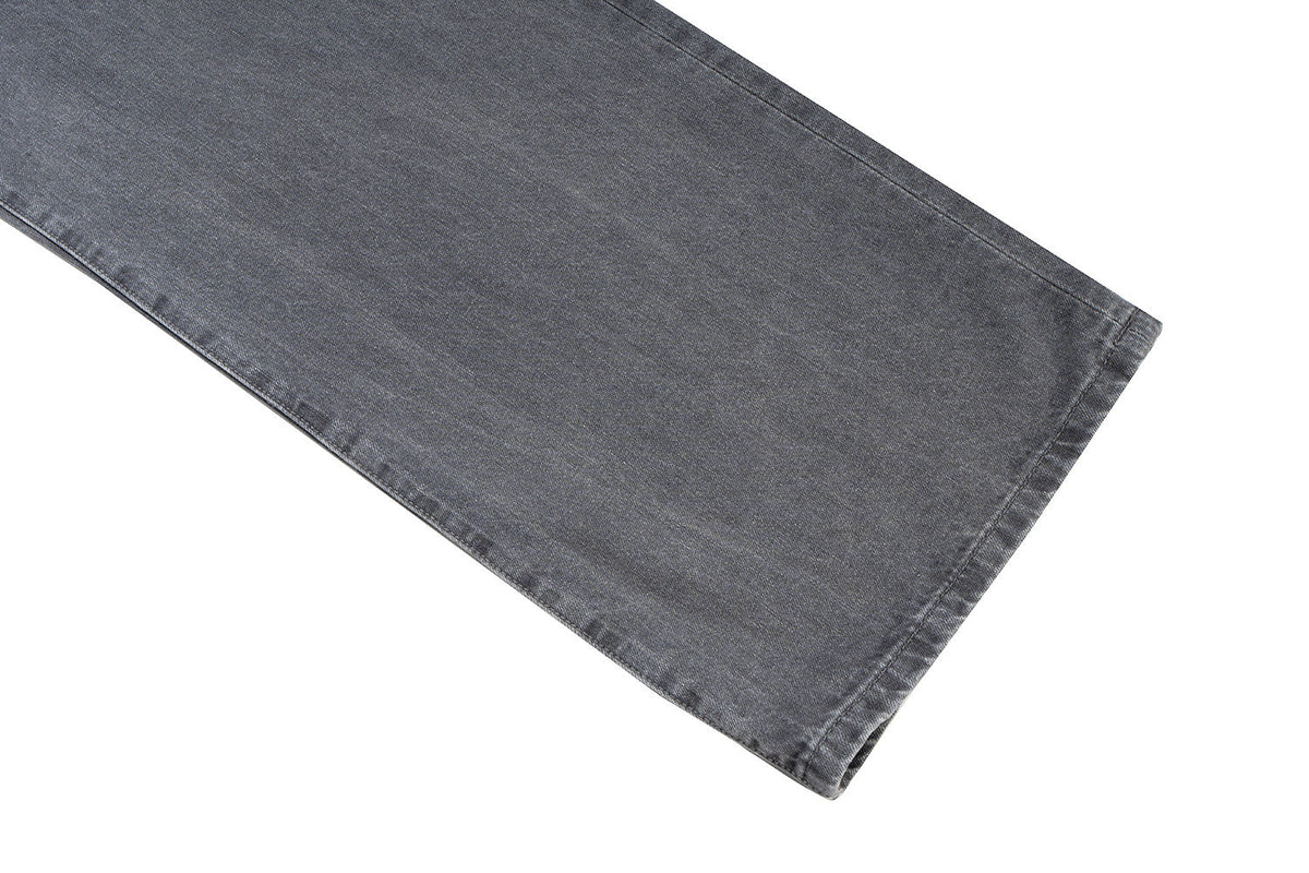 Madxmarx Button-Fly Washed Denim Pants