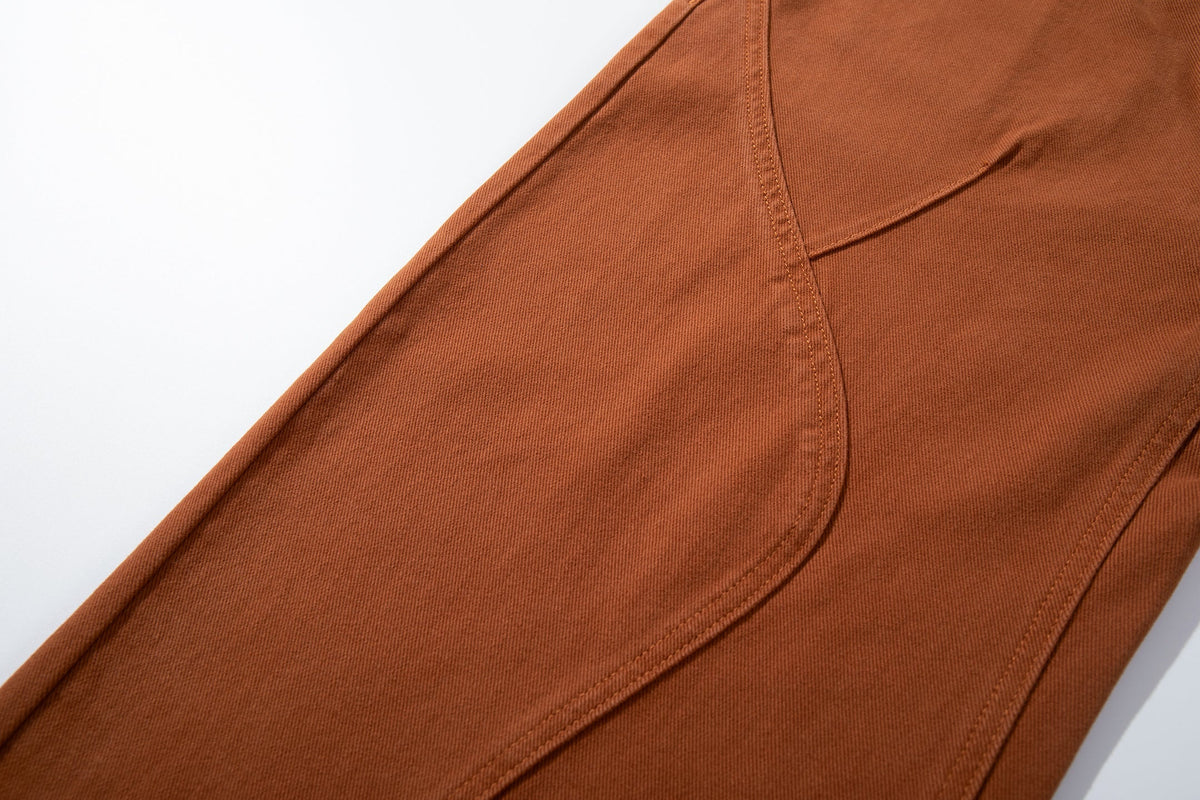 Calça Jeans Wide-Leg com Recortes Curvos Madxmarx
