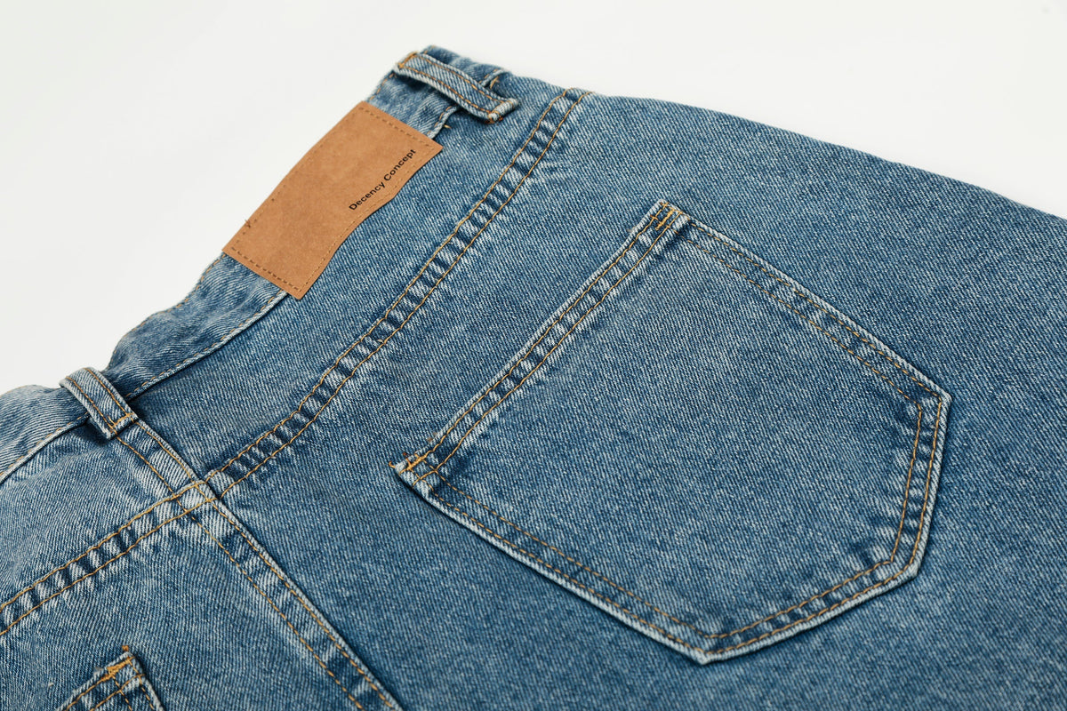 Pantalon large en jean à taille asymétrique Madxmarx