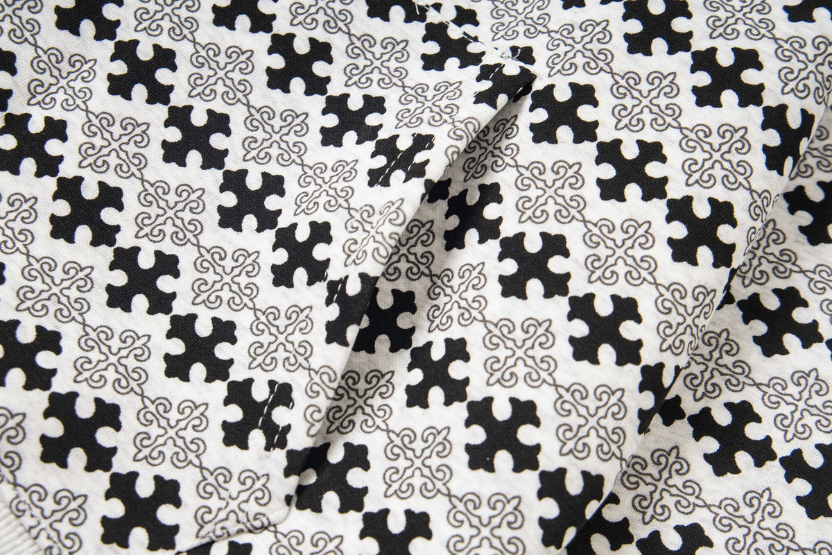 Madxmarx Gothic Pattern Full-Zip Hoodie