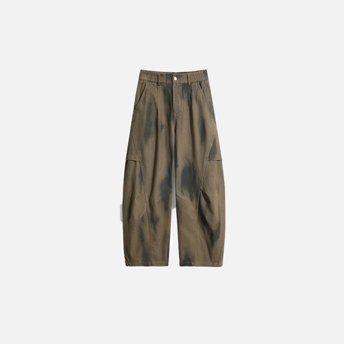 Pantalones cargo anchos casuales de moda - Marrón / XXL