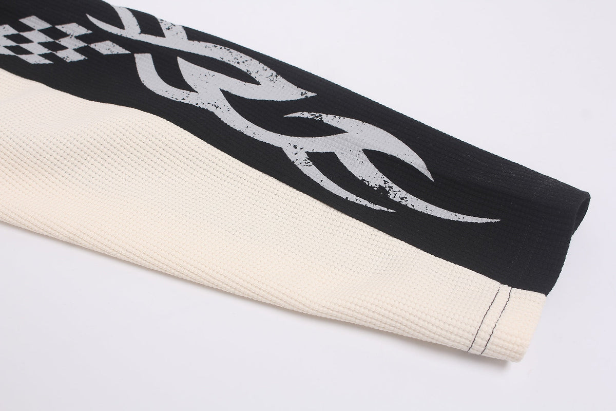Madxmarx Vintage Racing Waffle Long Sleeve