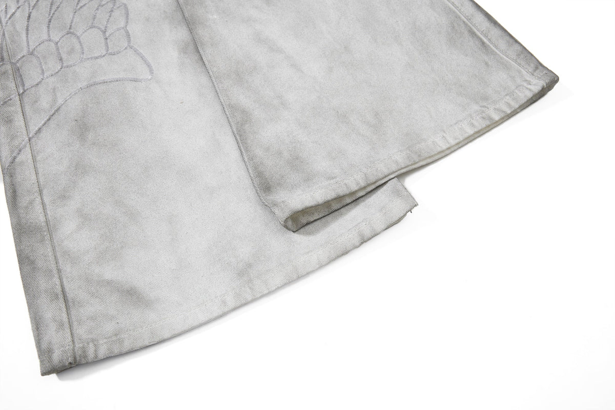 Madxmarx Washed Utility Flare Denim Jeans