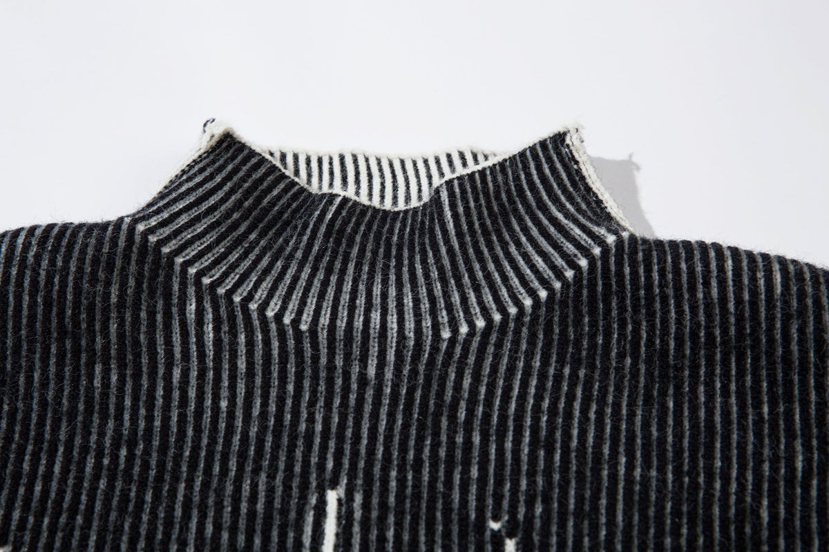 Madxmarx Lightning Ribbed Knit Sweater