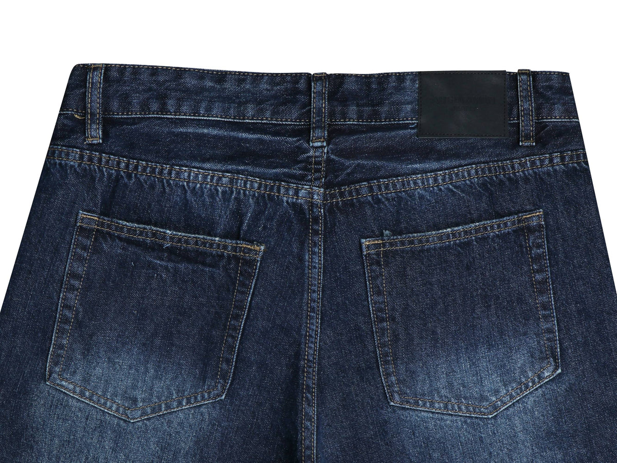 Madxmarx Studded Washed Wide-Leg Jeans
