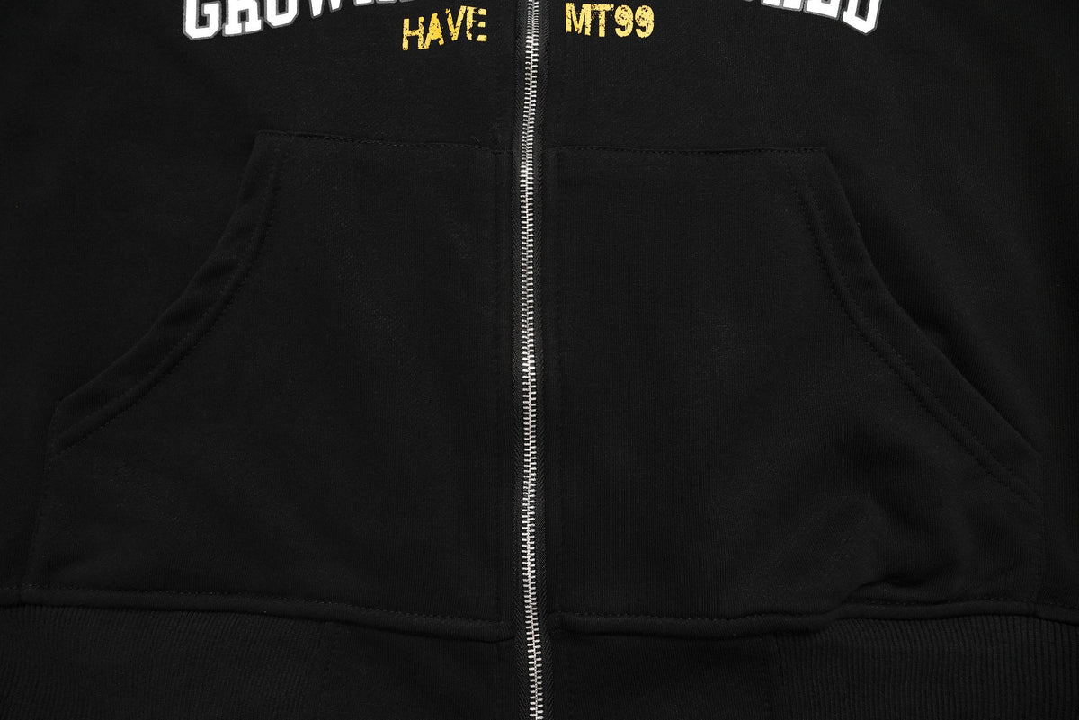 Madxmarx Split Camouflage Zip-Up Hoodie