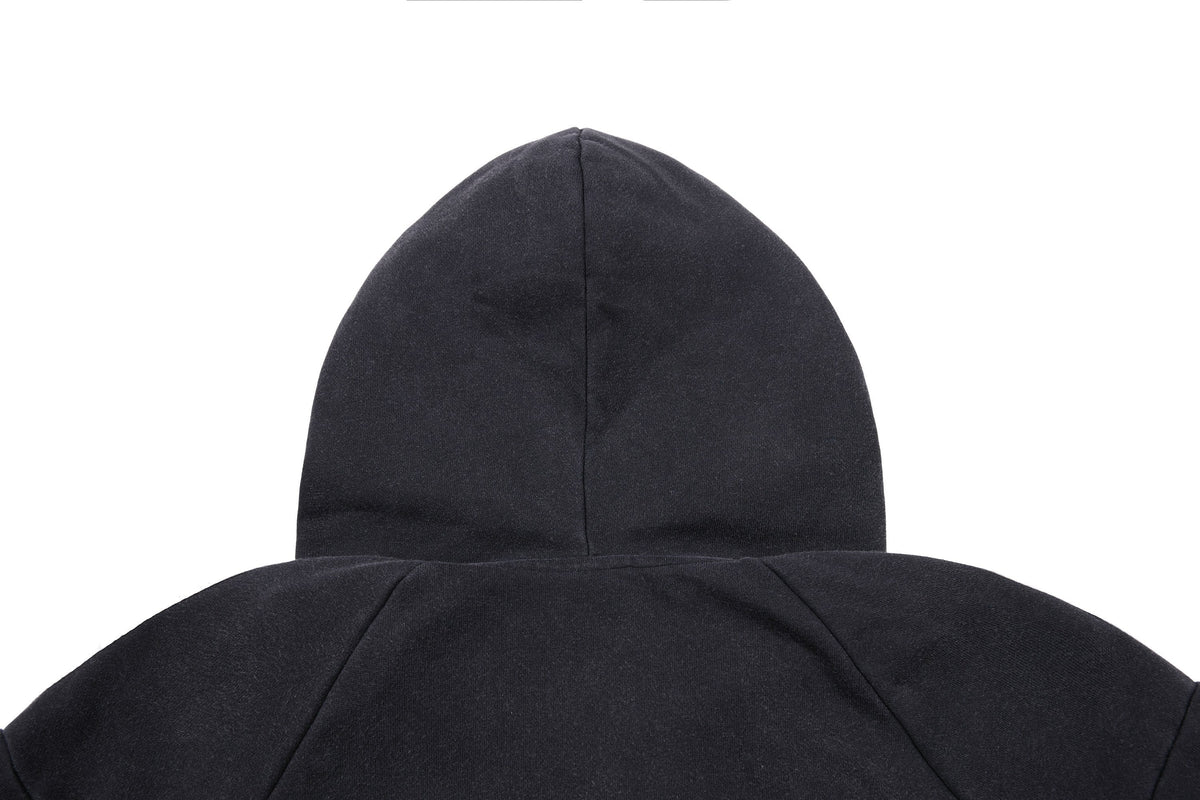Madxmarx Washed Crest Graphic Zip-Up Hoodie