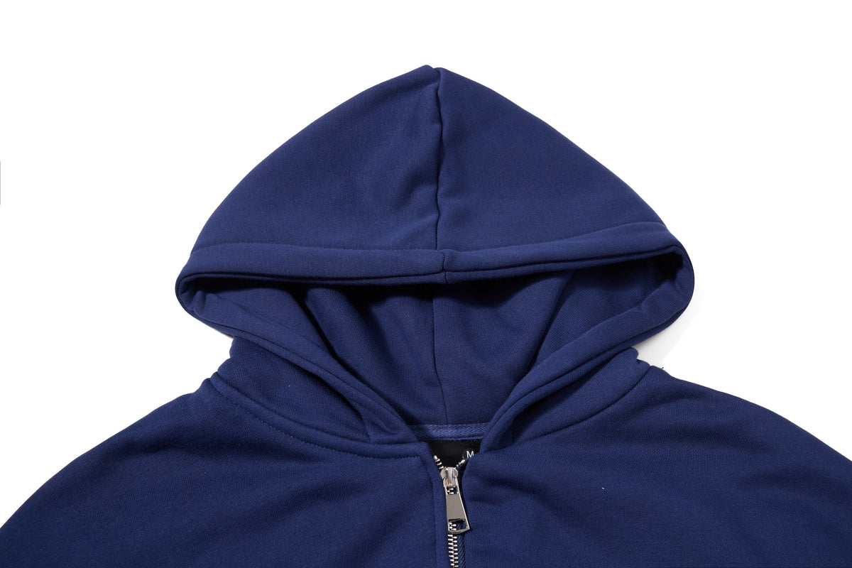 Madxmarx Script Sleeve Zip-Up Hoodie