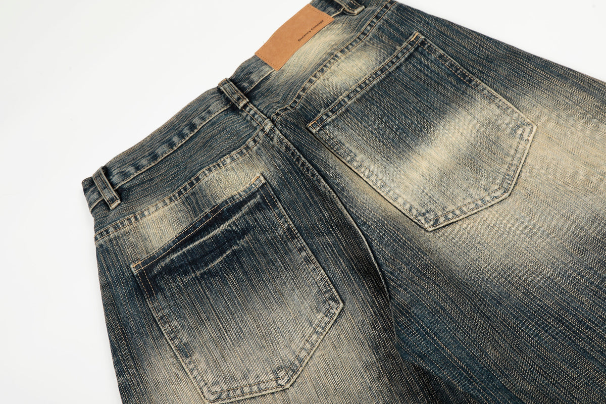 Pantalon en jean ample délavé vintage Madxmarx