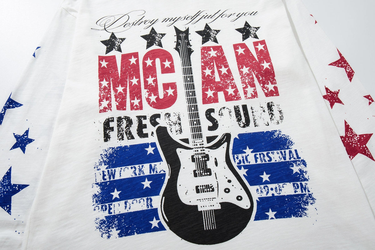 Madxmarx Vintage Guitar Graphic Long Sleeve