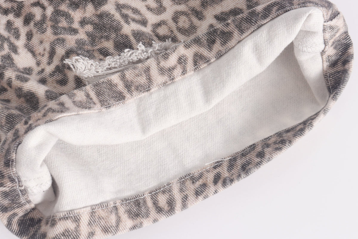 Madxmarx Leopard Cargo Baggy Jeans