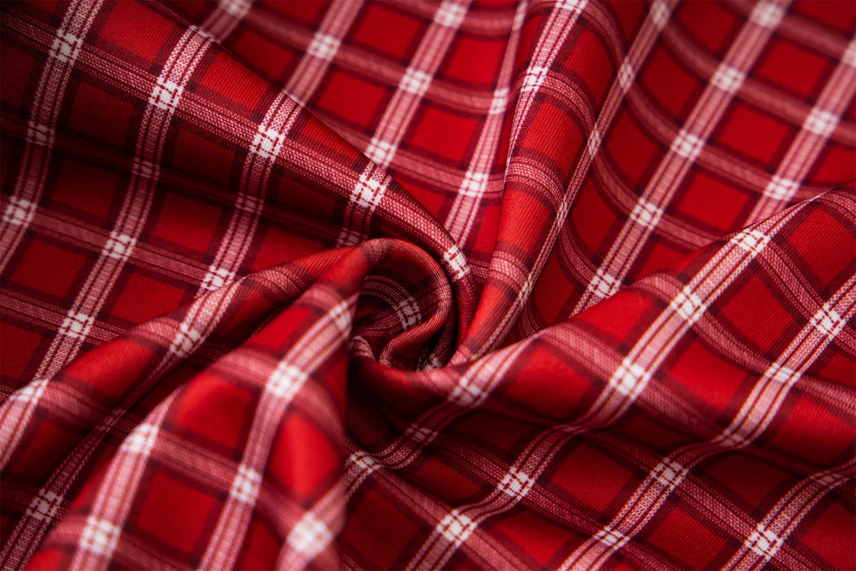 Madxmarx Plaid-Lined Minimal Zip Hoodie