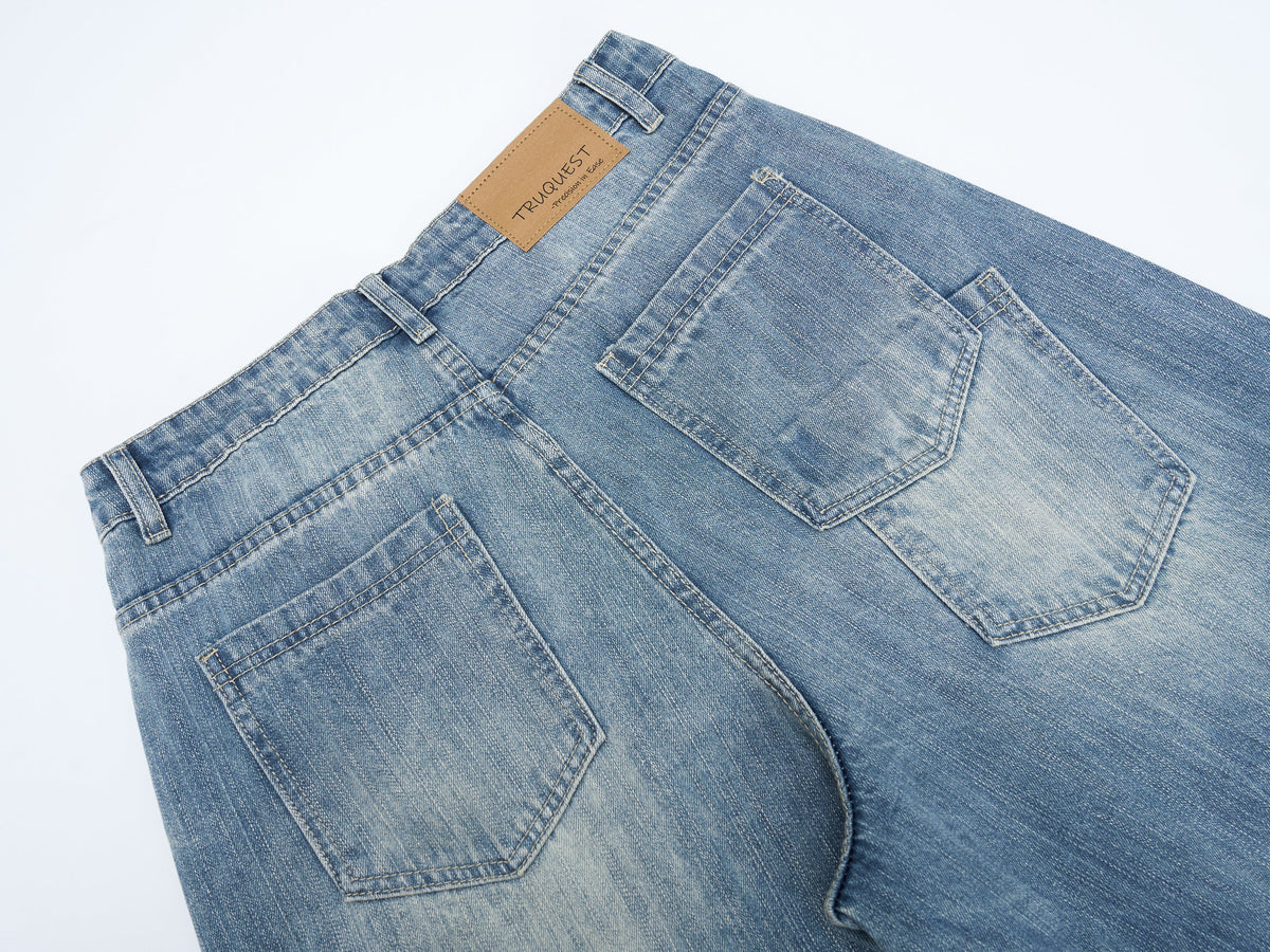 Jean large en denim délavé épais Madxmarx