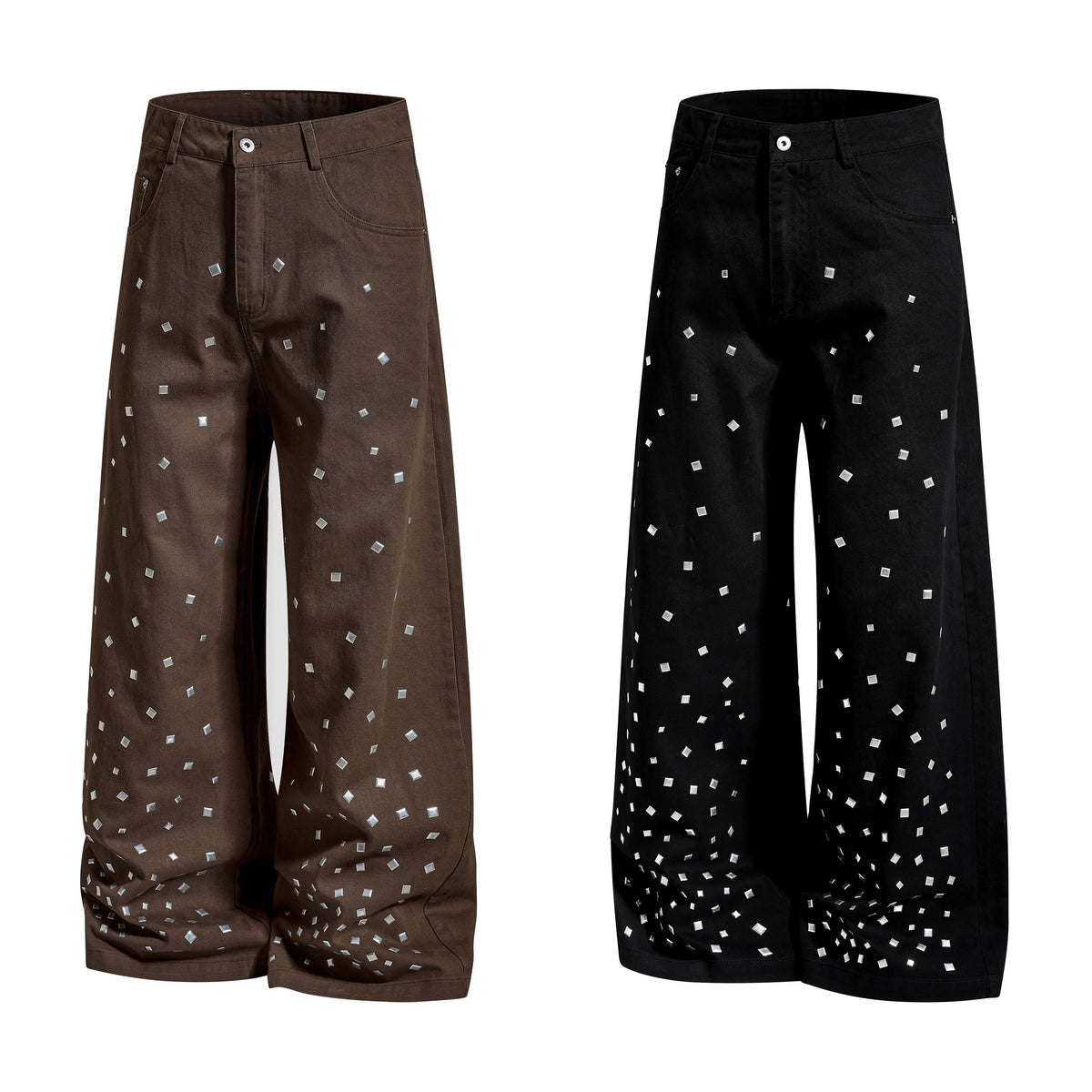 Pantalon large à détails cloutés Madxmarx