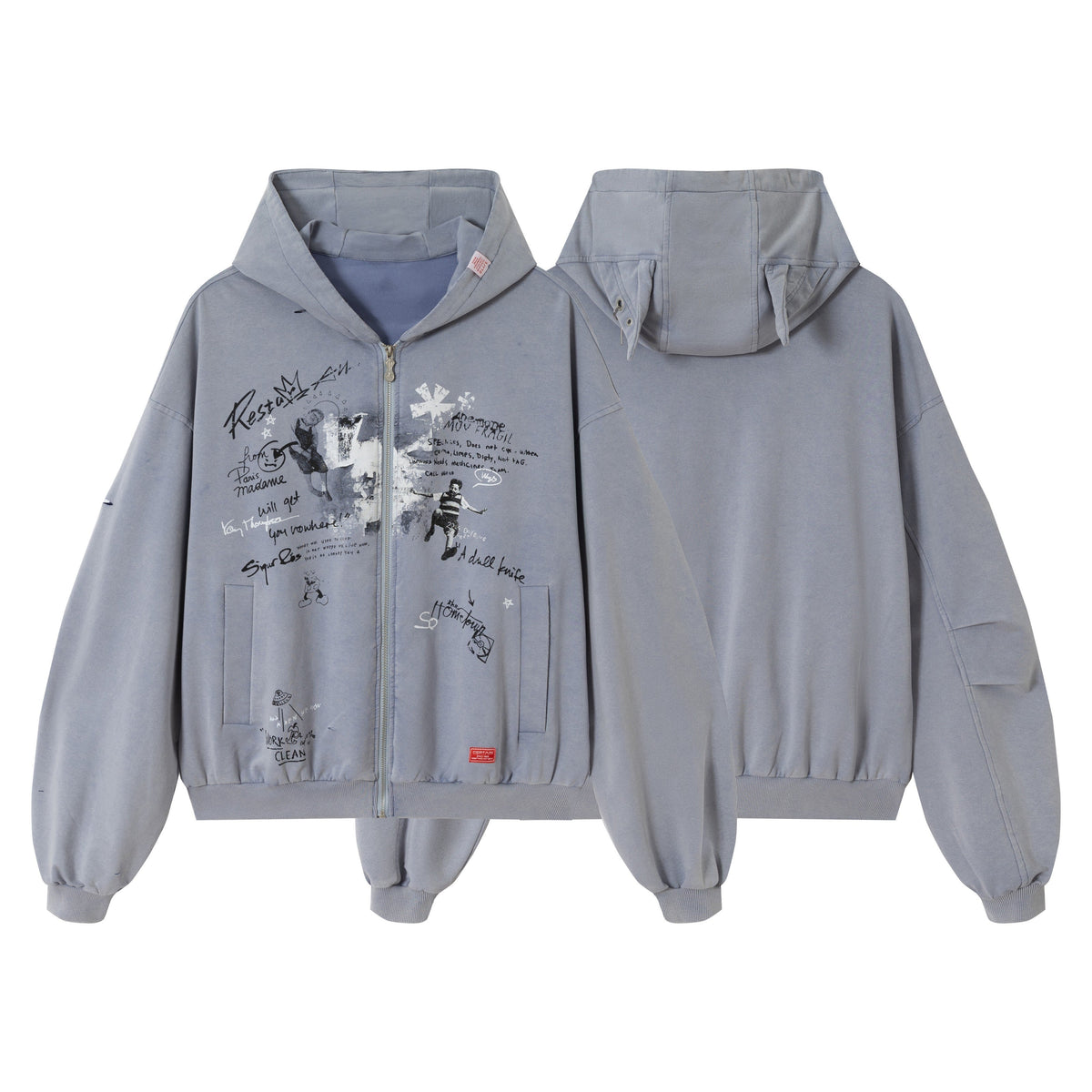 Madxmarx Gradient Graphic Zip Hoodie