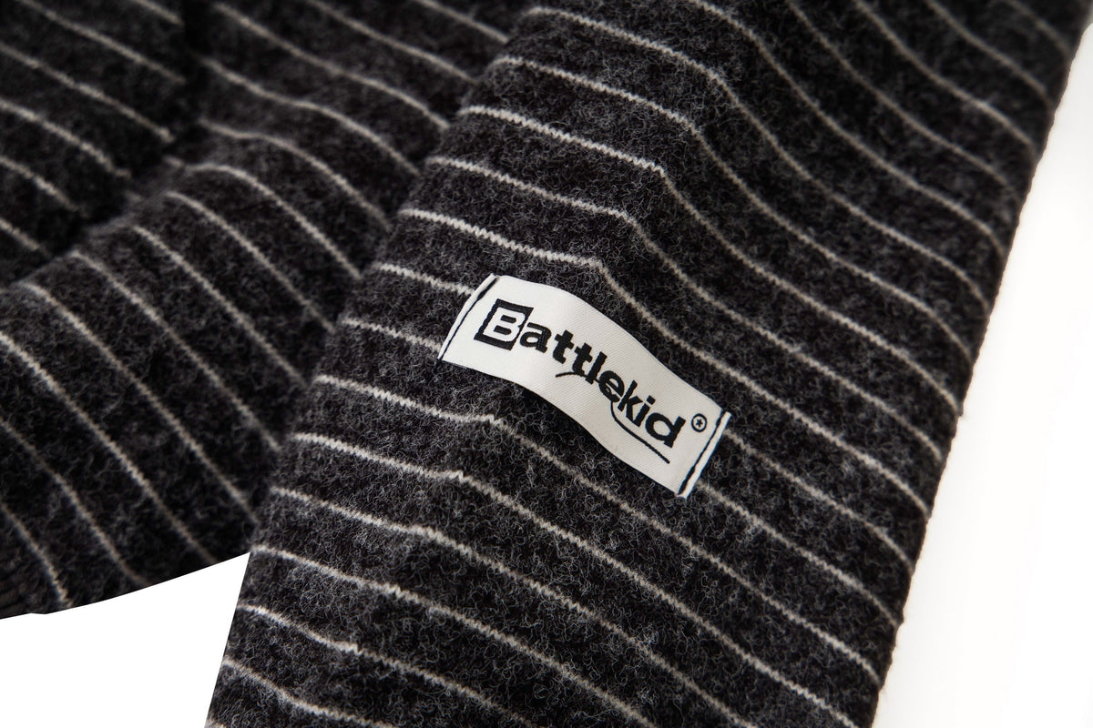Madxmarx Striped Knit Zip Hoodie