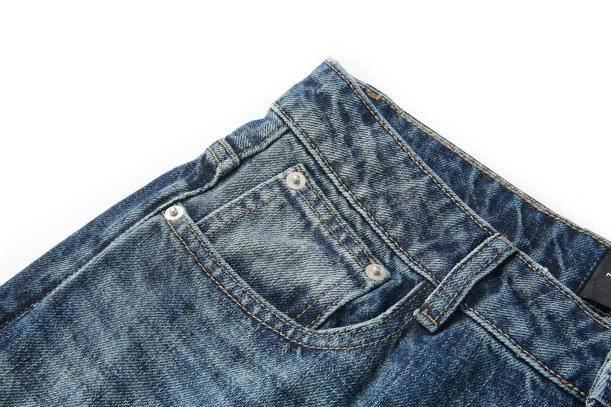 Madxmarx Vintage Washed Wide-Leg Jeans