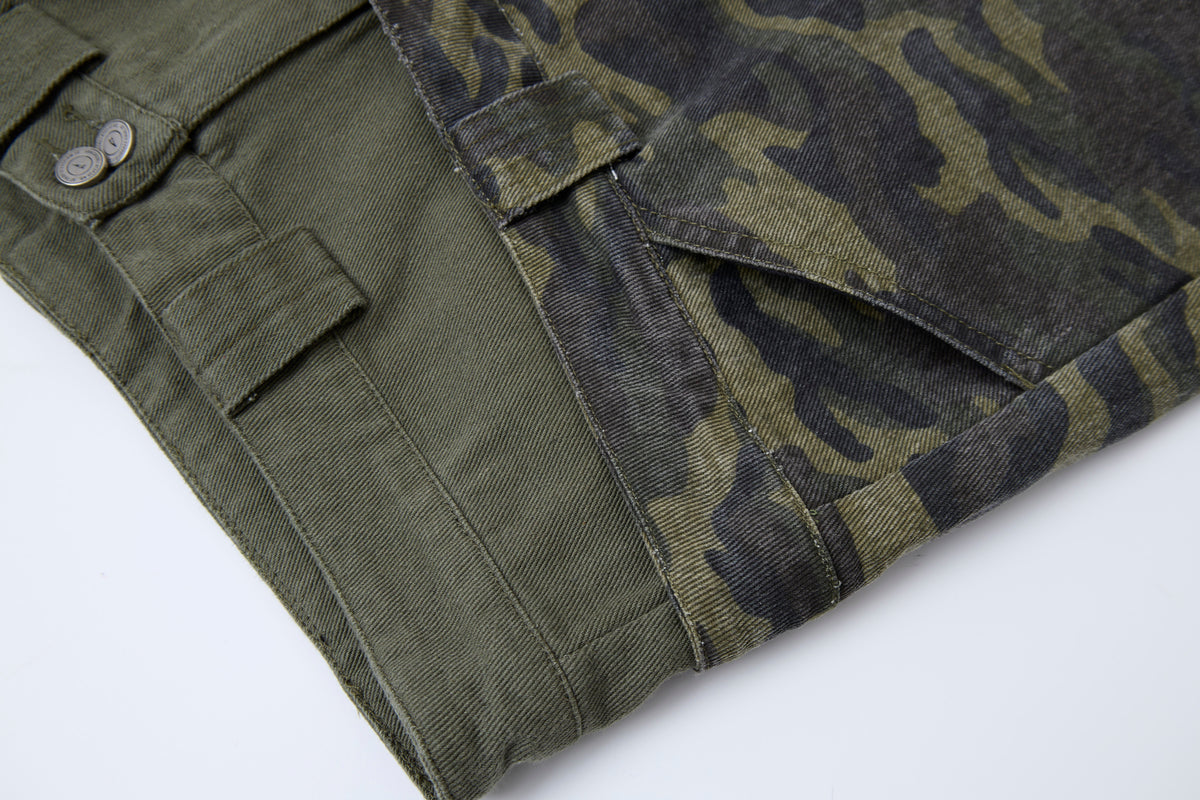 Madxmarx Double Waist Camo Barrel Pants