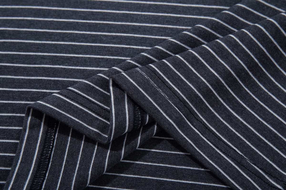 Madxmarx Striped Graphic Long Sleeve Tee