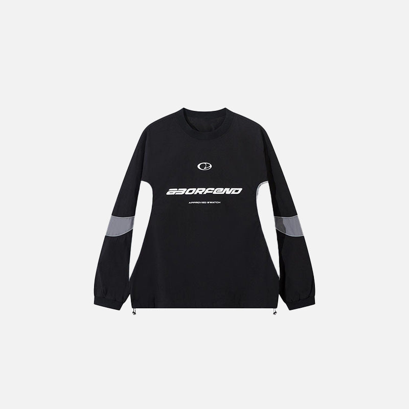 Futuristic Graphic Patchwork Sweatshirt