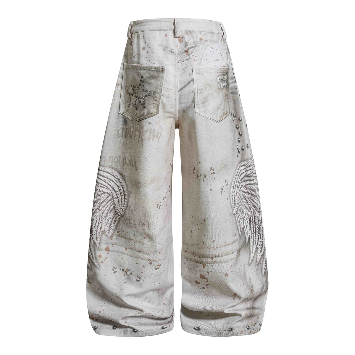 Madxmarx Vintage Angel Wing Balloon Jeans