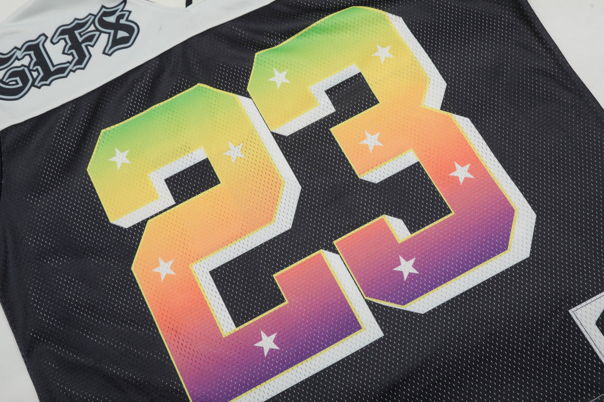 Madxmarx Rainbow Number Jersey Top