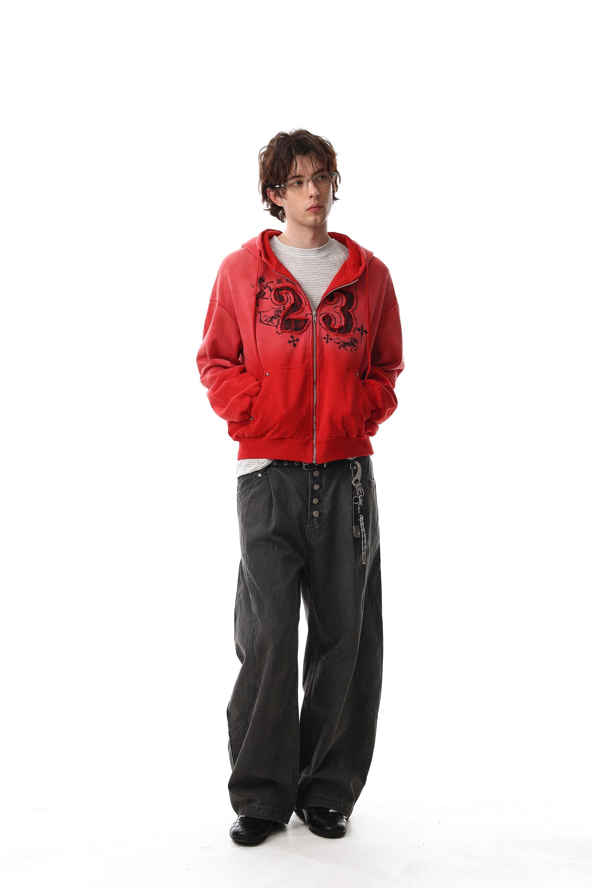 Madxmarx Gradient Graphic Zip-Up Hoodie