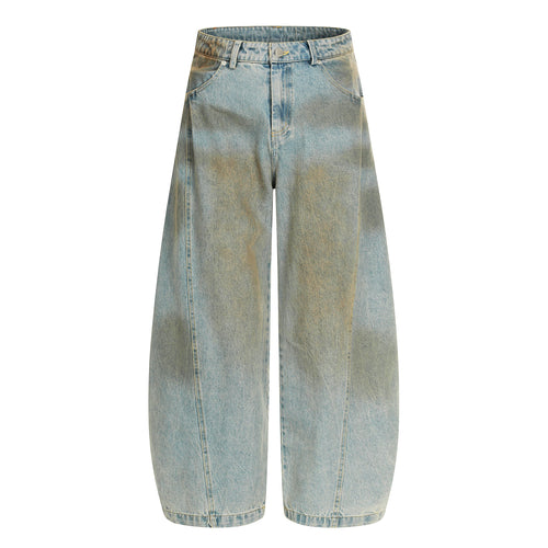 Madxmarx Washed Barrel Denim Hose - XS / Blau